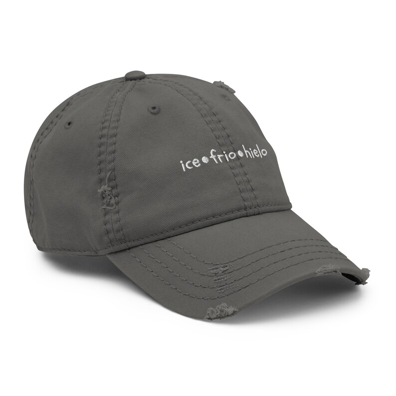 Distressed Dad Hat | Ice, Frio, Hielo | Eladio Carrión inspired | si la calle llama | baseball cap |
