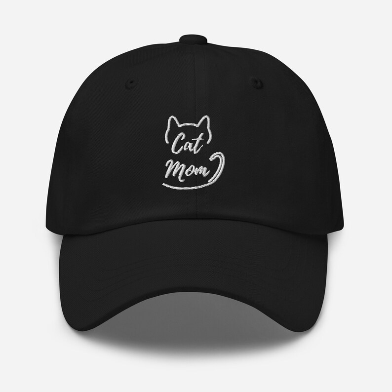 Cat mom dad hat | embroidered | unisex | male or female | silhouette | letter hat | gift idea | ball cap | baseball hat