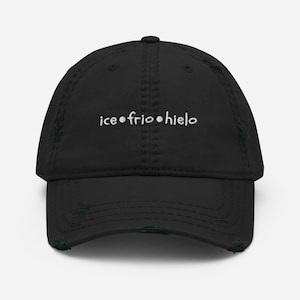 Distressed Dad Hat | Ice, Frio, Hielo | Eladio Carrión inspired | si la calle llama | baseball cap |