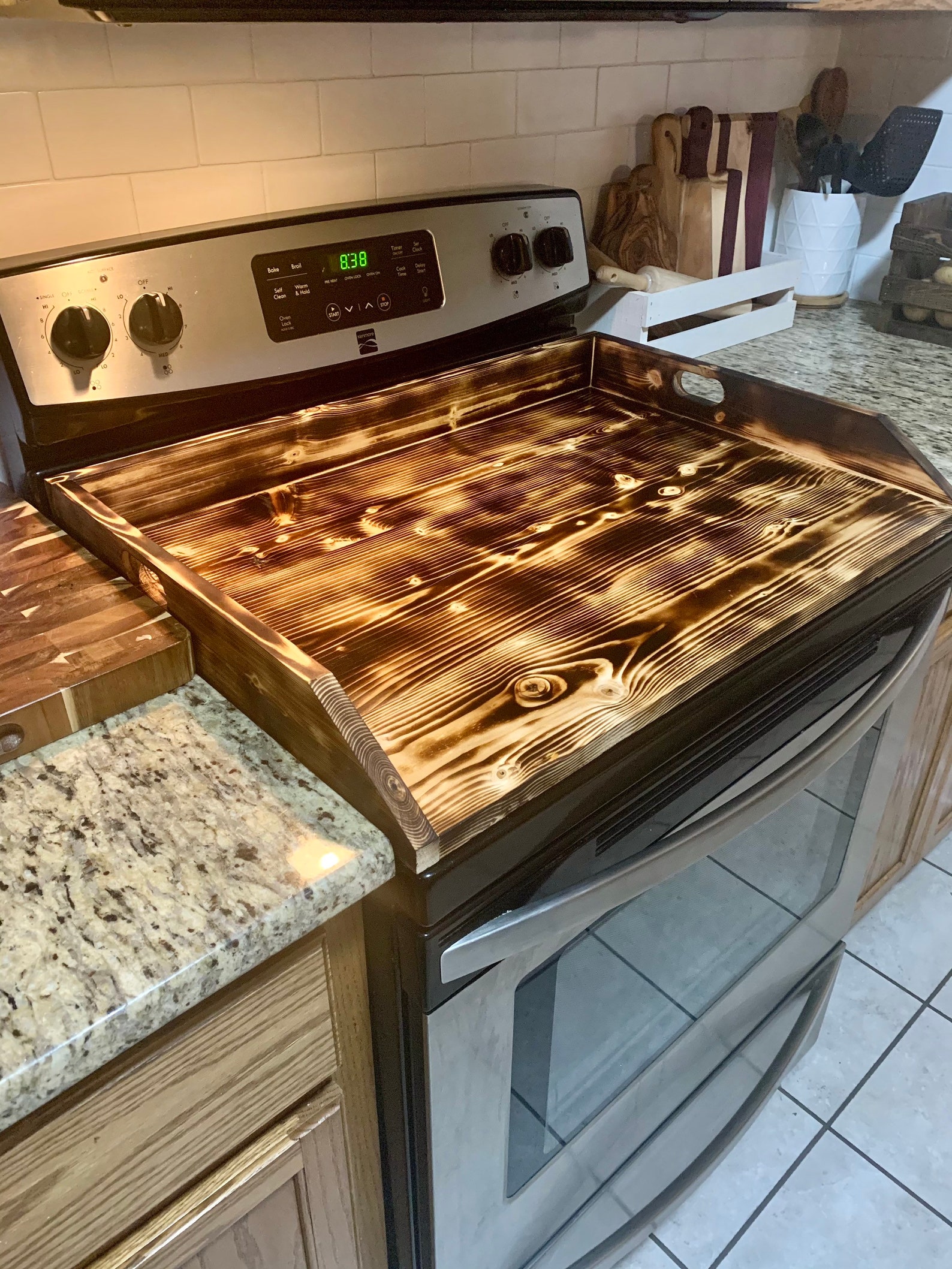 Flat top stove cover / Noodle Board Etsy