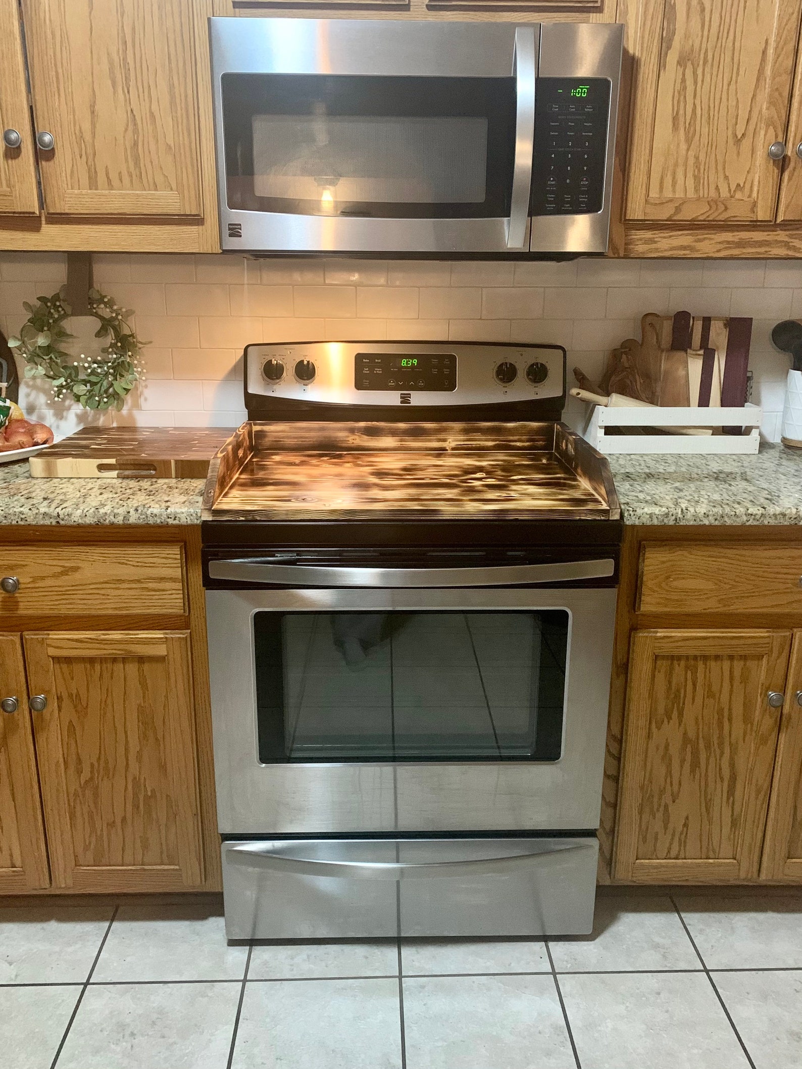 Flat top stove cover / Noodle Board Etsy