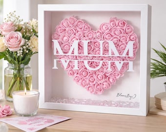 Regalo para el Día de la Madre: Marco de corazón de rosa personalizado / Recuerdo hecho a mano