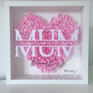 Mothers day gift, mothers day present, gift for her, Personalised gifts, Heart Rose Frame, personalised frame, Birthday Gift, Heart Frame.