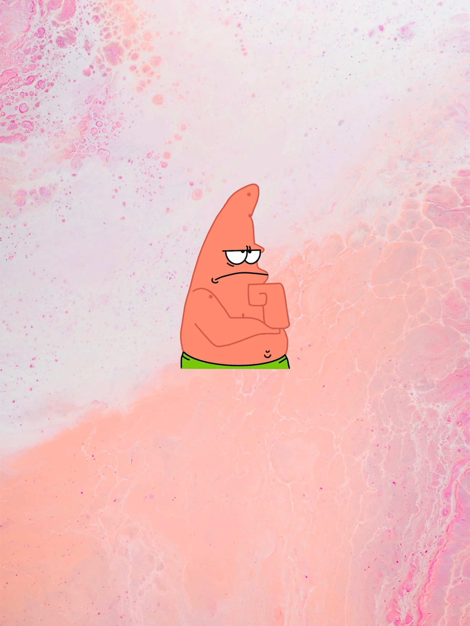 Patrick Star Thinking Face Sticker Spongebob Meme Sticker | Etsy Ireland