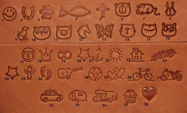 Schlüsselanhänger mit Ring & Gravur, recycle Leder, Schlüsselanhänger personalisiert, Geschenkidee, handmade, made in germany, mit Symbol Bild 7