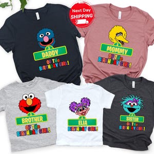 Character Family Birthday Shirts, Custom Street Matching Family Birthday Shirt, Toddler Birthday Tee, First Second Birthday Family Matching