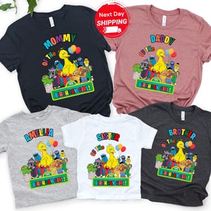 Family Matching Birthday Shirt for Toddler, Character Family Birthday Street Tee, Custom Street Family Birthday Tee, Toddler Birthday Shirt