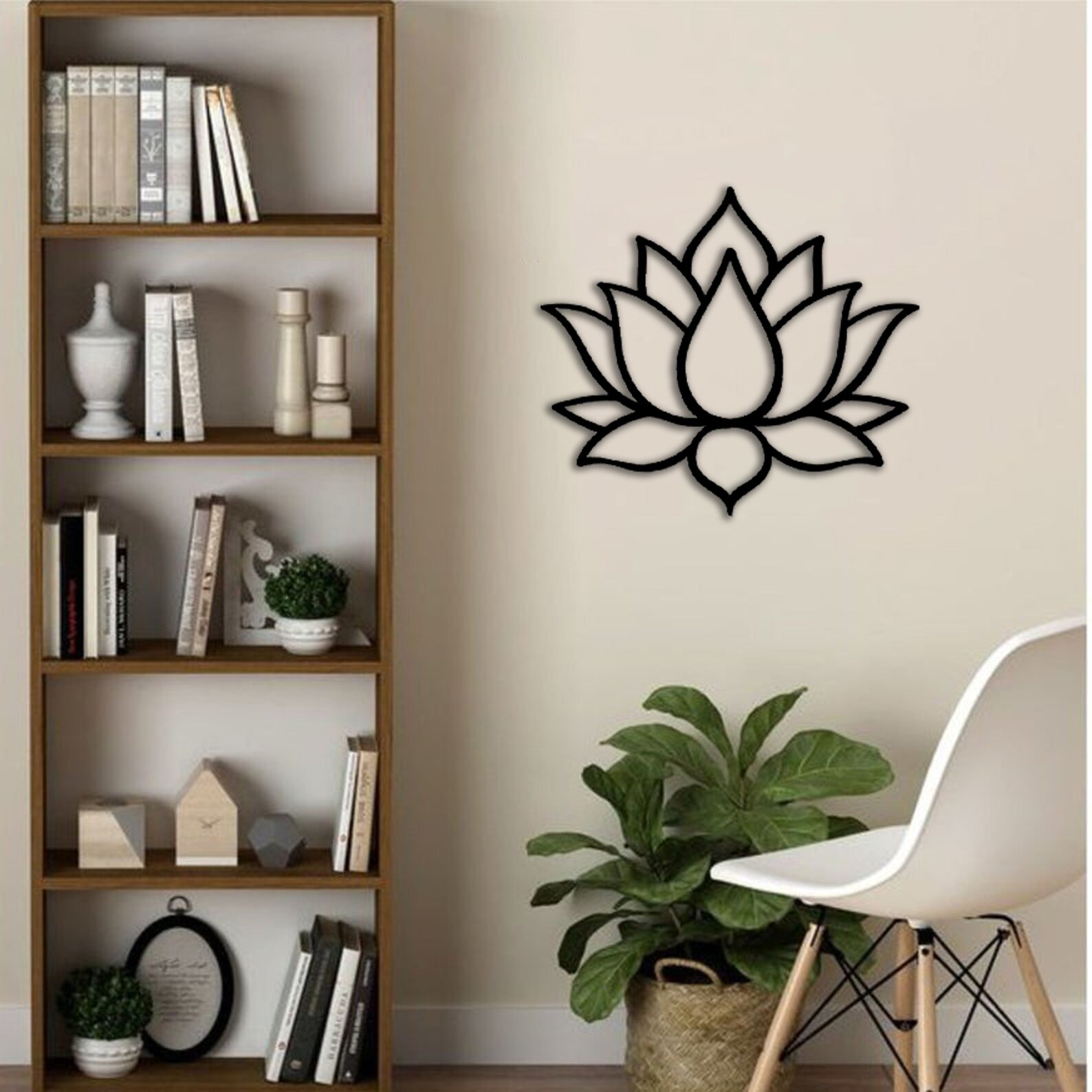 Lotus Flower Wood Wall Decor Wood Lotus Wall Art Padmasana Etsy
