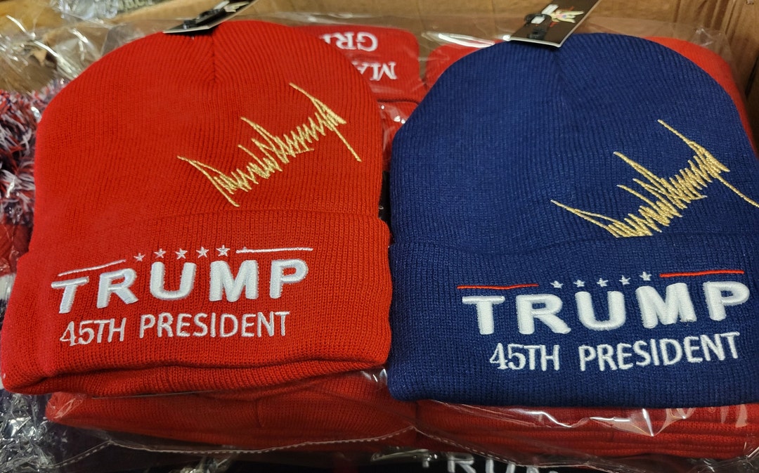 MAGA 45th President Donald Trump Winter Hat Beanie 2024 - Etsy