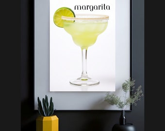 Margarita Cocktail Print | Lime Drink Wall Art (Digital Download)