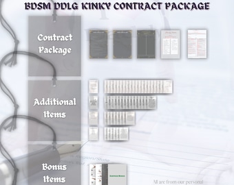 BDSM Contract Printable | Dom Sub Agreement Template | Kink Relationship Rules Kit