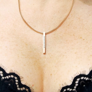 Pequeño mocoso propiedad de, propiedad de Amo, Señor, Papá - Colgante de barra con mensaje personalizado, collar de día para DDLG, pequeño sumiso, Dom, Sub, regalos