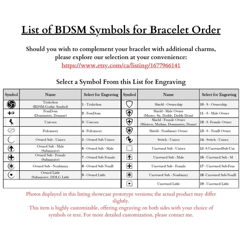 Kinky BDSM Symbol Leather Bracelet