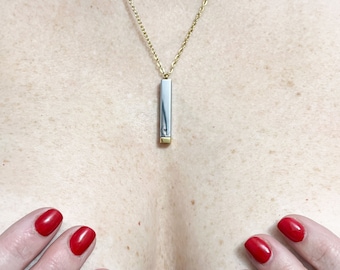 Personalized Secret Message Necklace | Hidden Pendant Choker | Engraved Day Collar Gift for Her