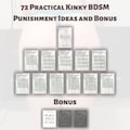 Kinky BDSM Bondage Discipline 72 Punishment Idea Cards - Submissive DDLG Little Girlfriend Wife Daddy Dom Master, Mistress Femdom Dominatrix