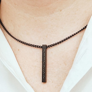 Gargantilla personalizable con mensaje secreto en código Morse - Joyas sexys para San Valentín. ¡Sí, papá, buena chica, propiedad! - Regalos para sumisos y dominadores traviesos.
