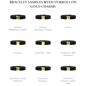 custom bdsm fetish jewelry bracelet gold charm