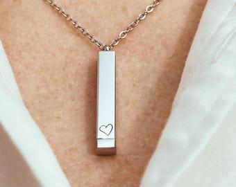 Customizable BDSM DDLG Bondage Kinky Jewelry Day Collar Hidden Pendant Necklace Sexy Naughty Gift For Her, Submissive, Hot Wife, Girlfriend