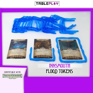 Arkham Horror: El juego de cartas / Fichas de inundación de la ciudad sumergida de Innsmouth