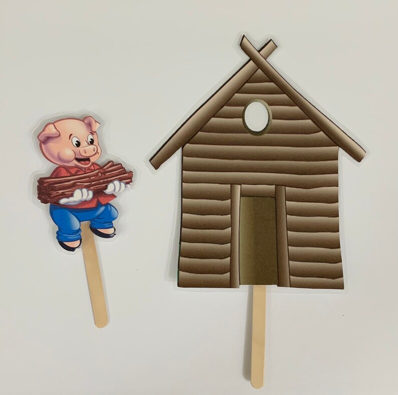 3 Little Pigs Nursery Rhyme Felt/flannel Board Story Telling Etsy UK