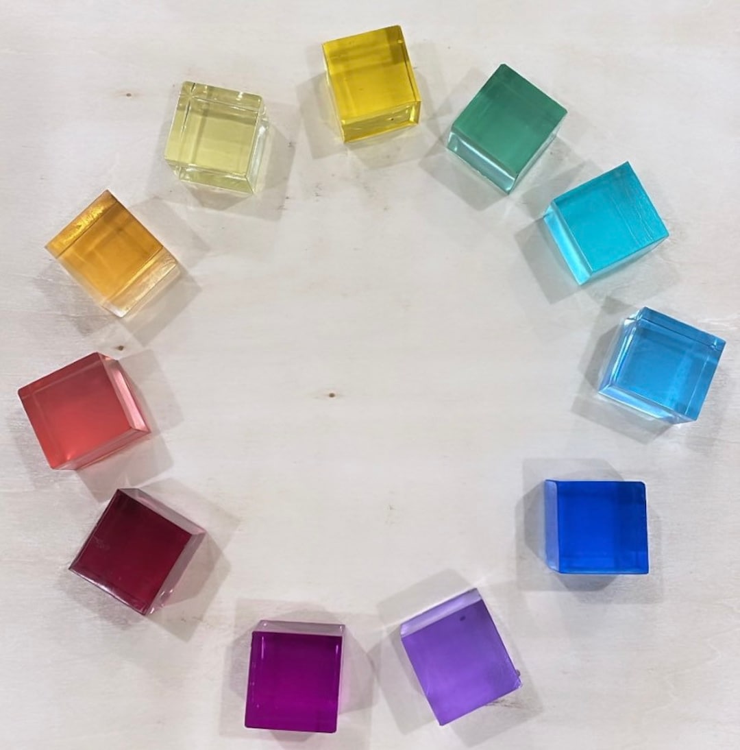 KOAICS Rainbow Crystal Acrylic Cubes Children Learning Color Light Shadow  Toy, Stacking Gem Blocks Sensory Building Blocks for Kids(16PCS)…