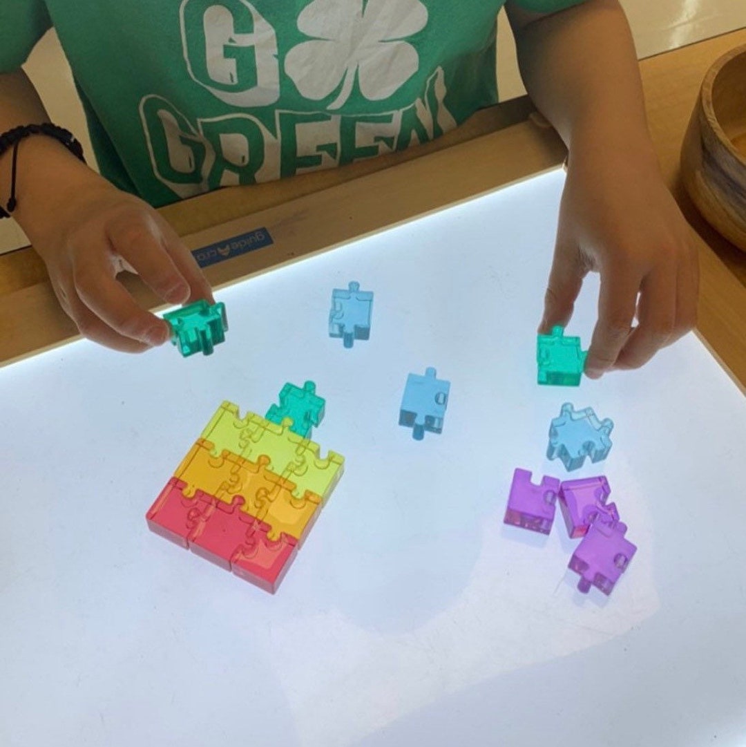 Rainbow Resin Puzzle for Kids/ Fine Motor Skills/ Math Manipulatives