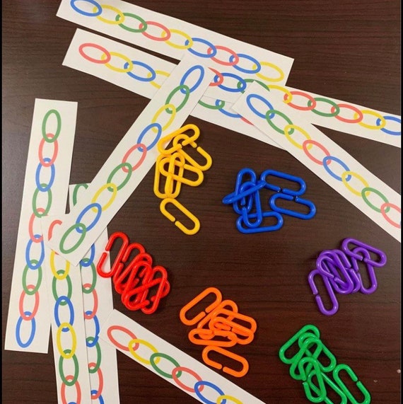 Chain Link Activity/ Busy Bag for Kids/ Pattern Matching/ Etsy