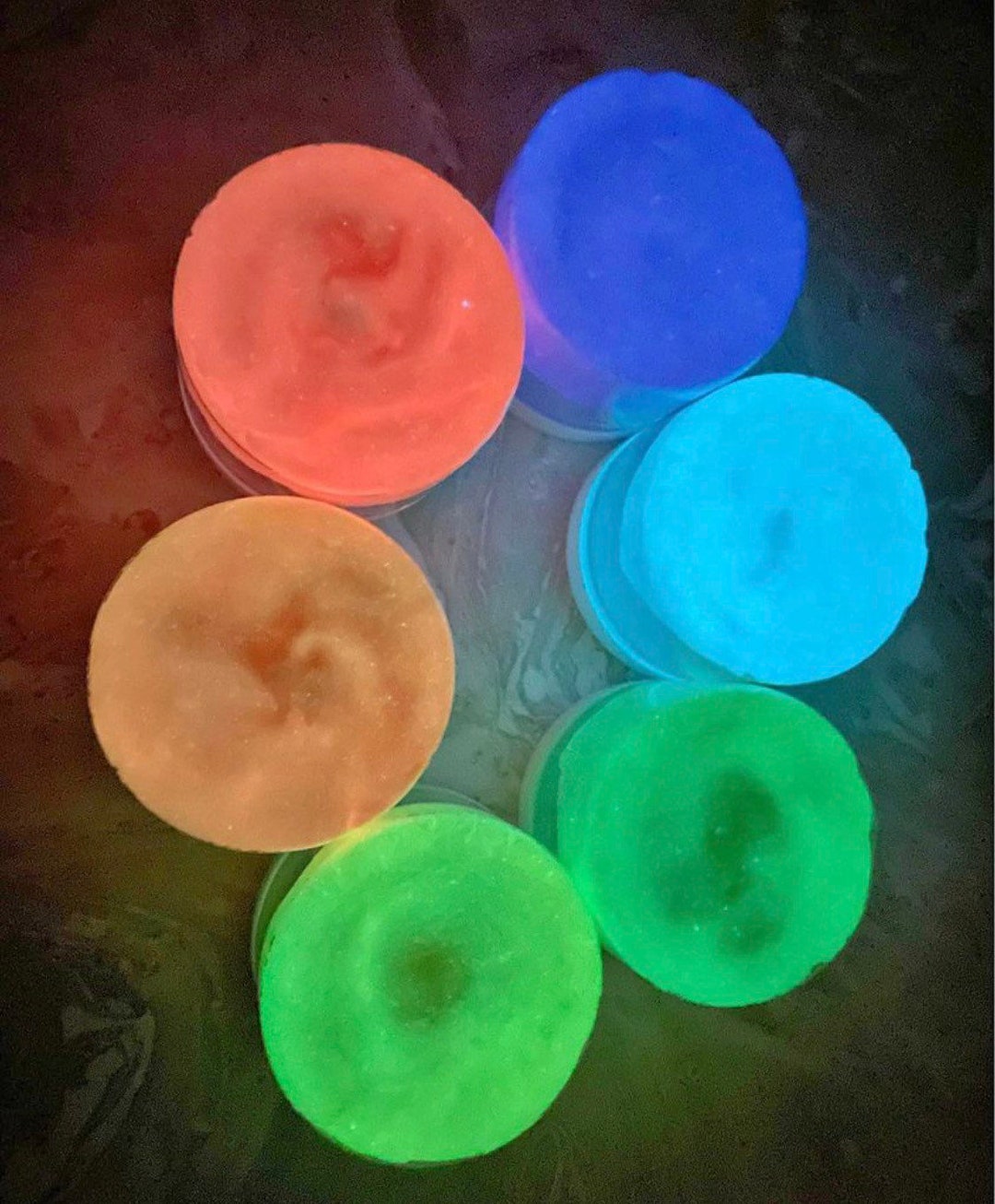 Glow in the Dark Play Dough/ Rainbow Color Sensory Dough/ Halloween ...