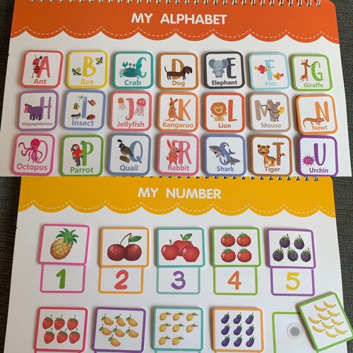 Preschoolers Busy Book/ Laminated Busy Book/ Quiet Time Book/ Etsy