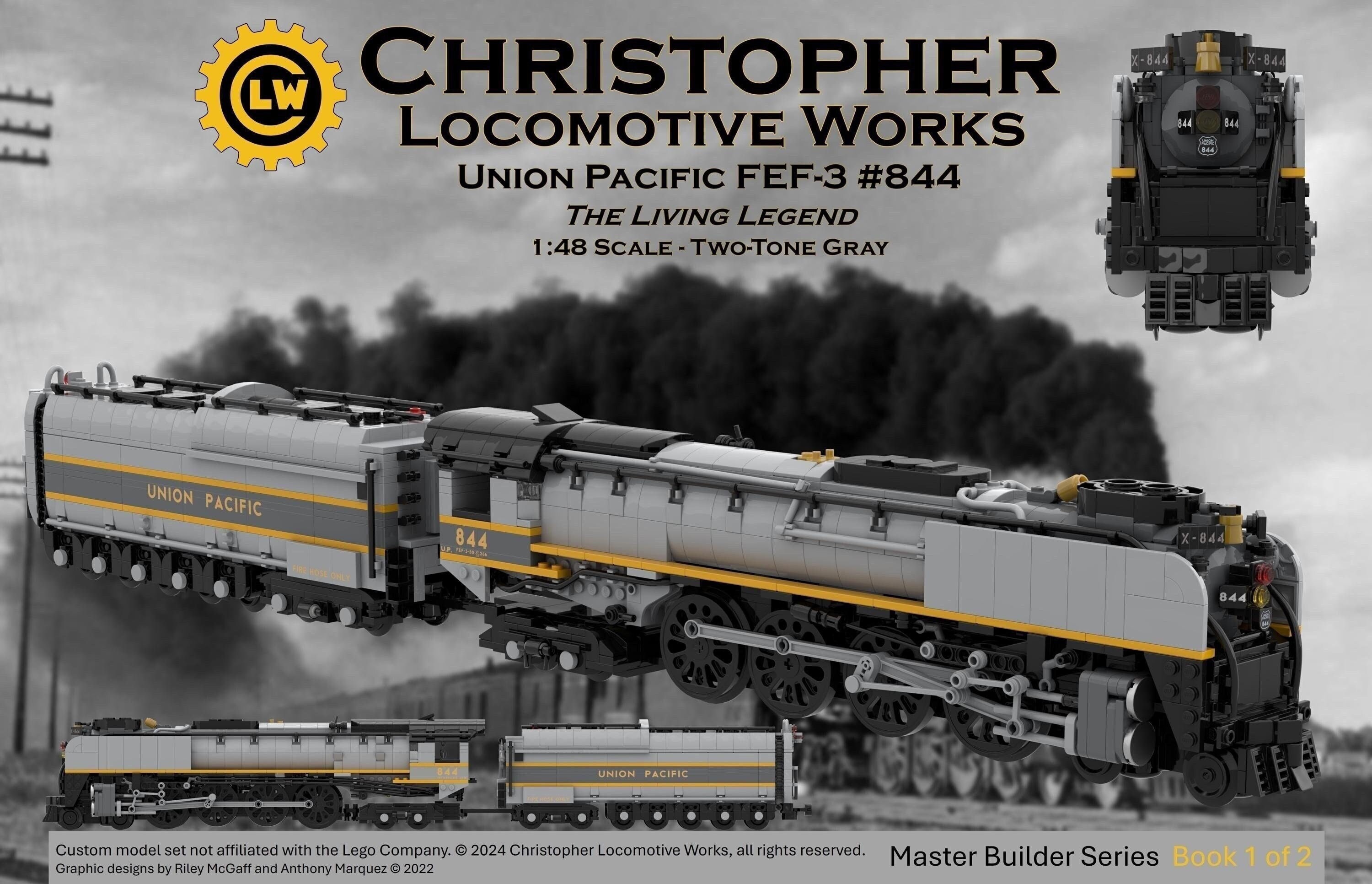 Union Pacific FEF-3 #844 – the Living Legend – Two-tone Gray - Etsy