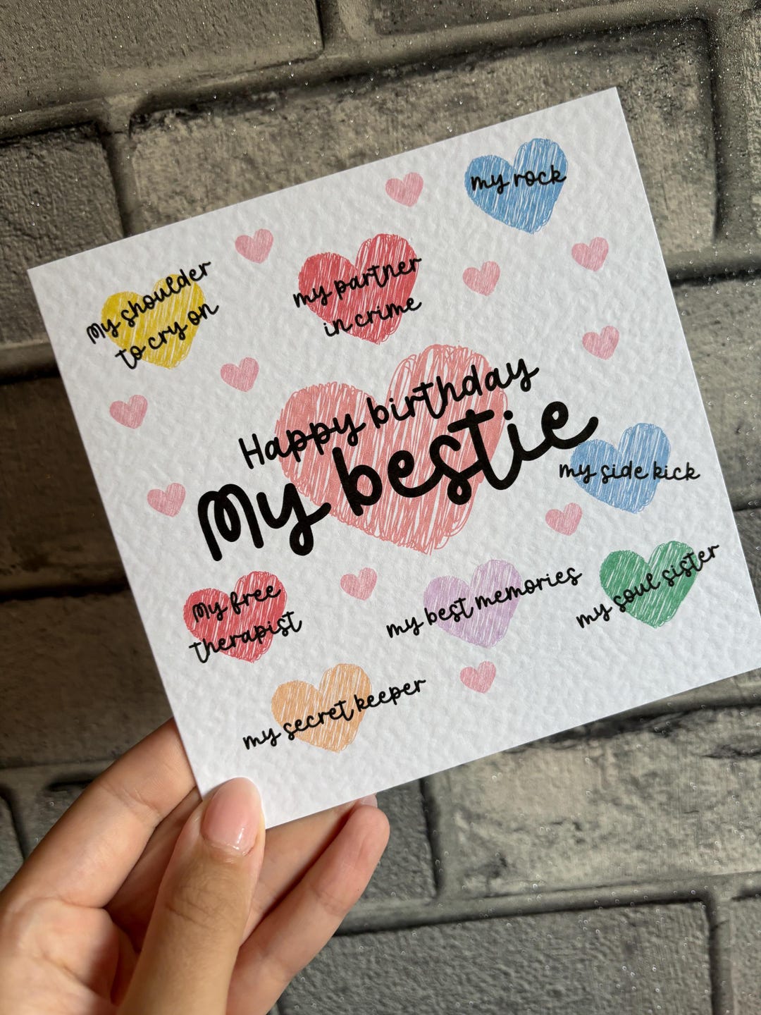 Happy Birthday My Bestie | Birthday Card | Cute Card | Friendship Card ...