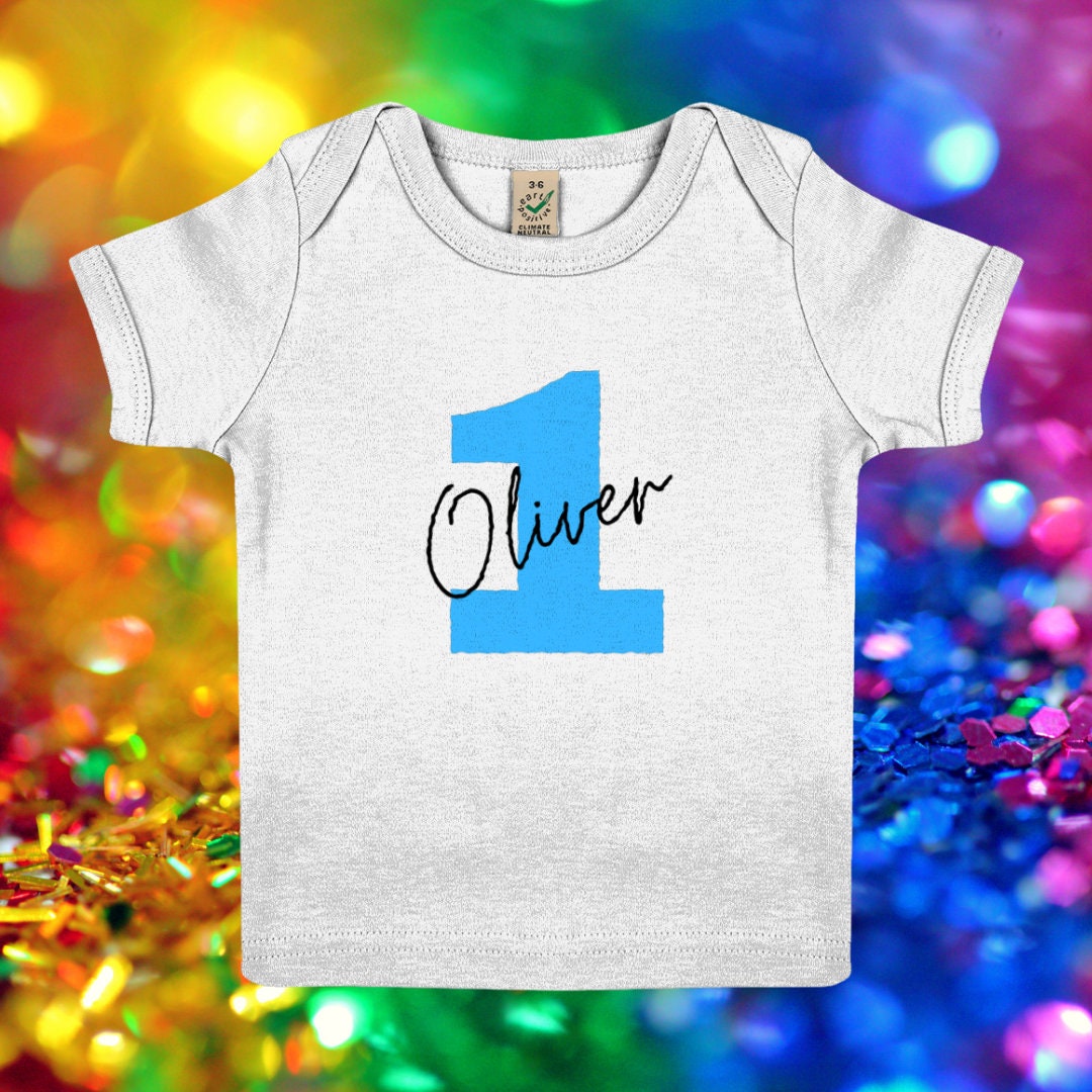 Personalised Infant First Birthday tshirt Etsy