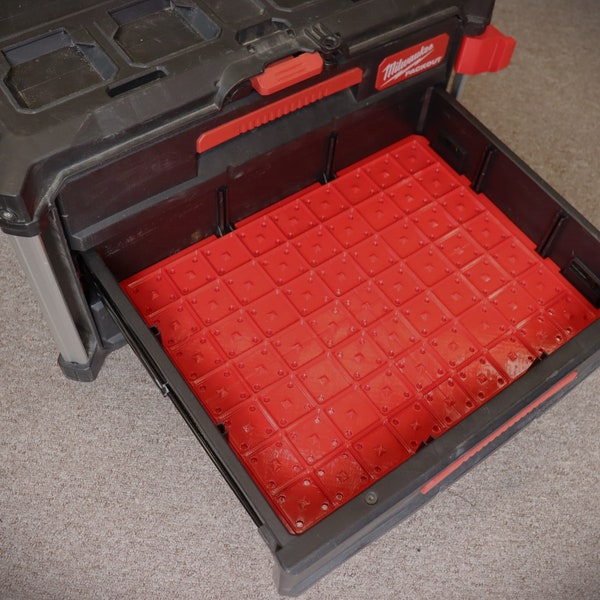 43 Grid BASE for Milwaukee PACKOUT Drawers - TheRhinoWheel -RG01-