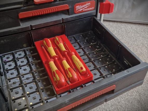 43 Grid SCREWDRIVER HOLDER for Milwaukee PACKOUT Drawers