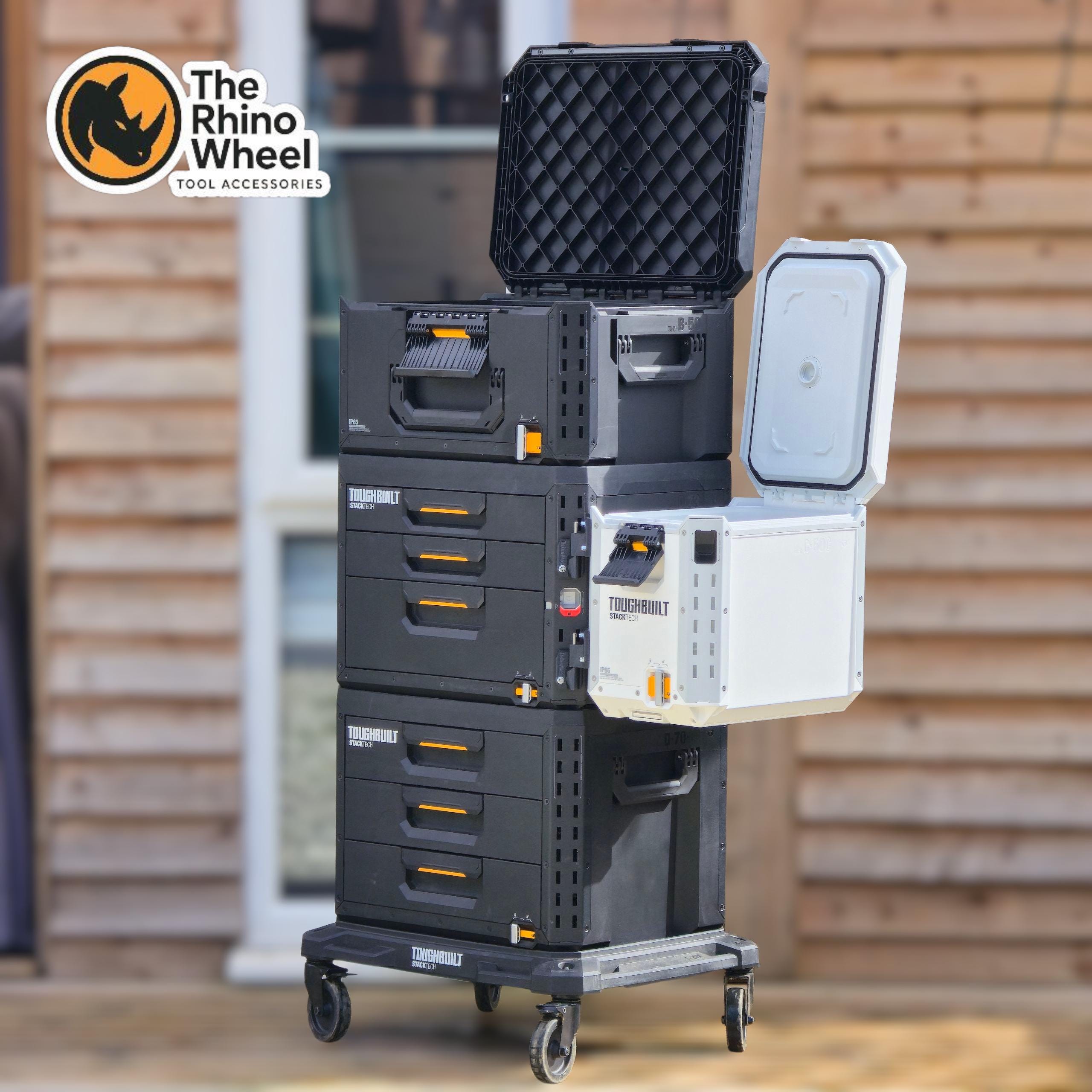 イナウトStack BOX Higt + Stack BOX Cover 380 STACKTECH 21-in W x 7.2-in H x 16-in D Black Plastic/Metal