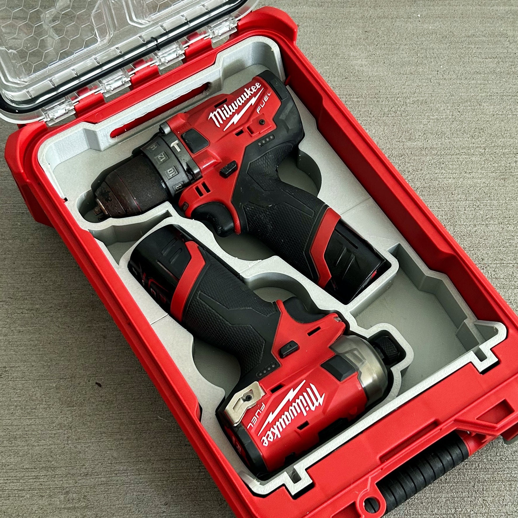 Milwaukee Packout M12 Drill Gen 2 and Impact Surge Driver Tray