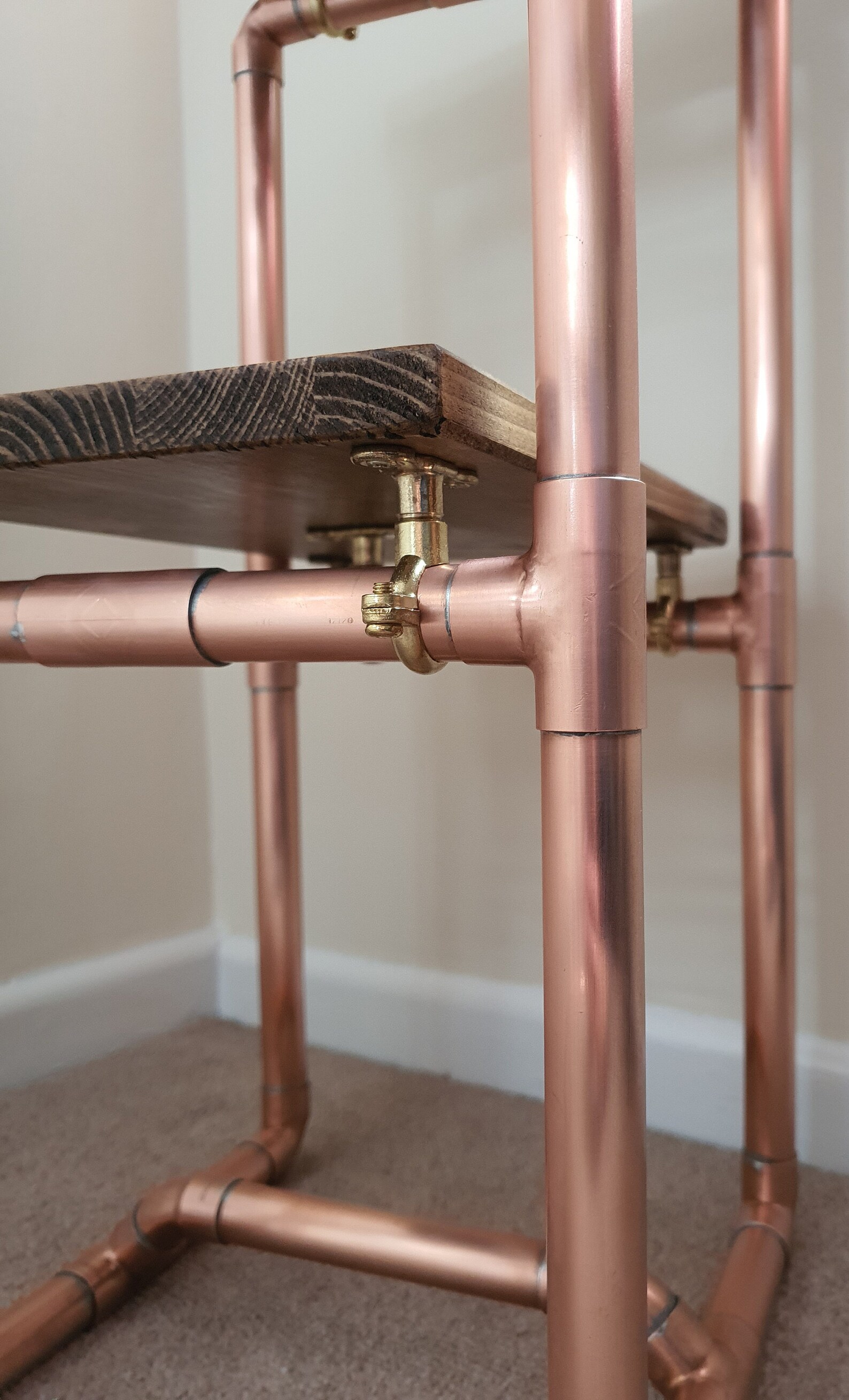 Copper pipe side table Etsy