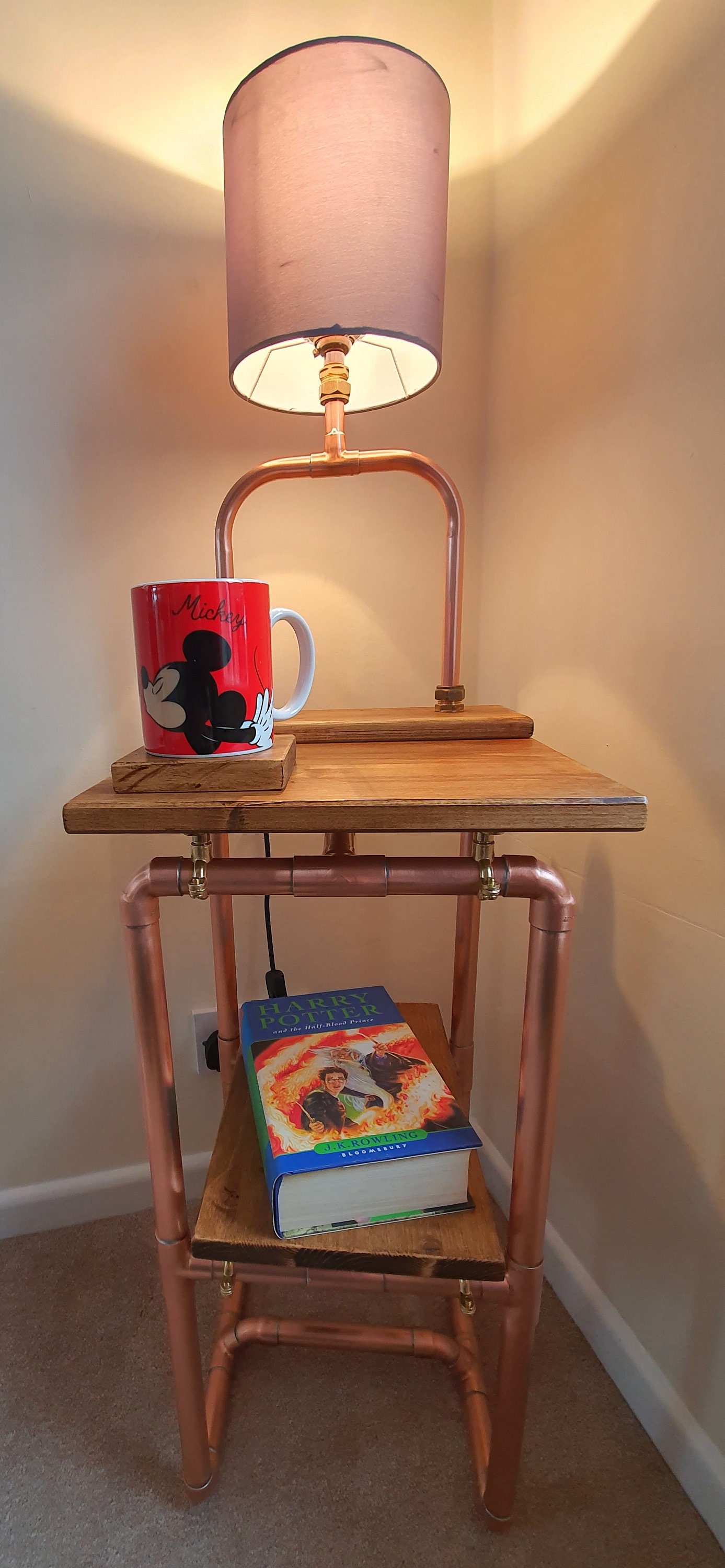Copper pipe side table Etsy
