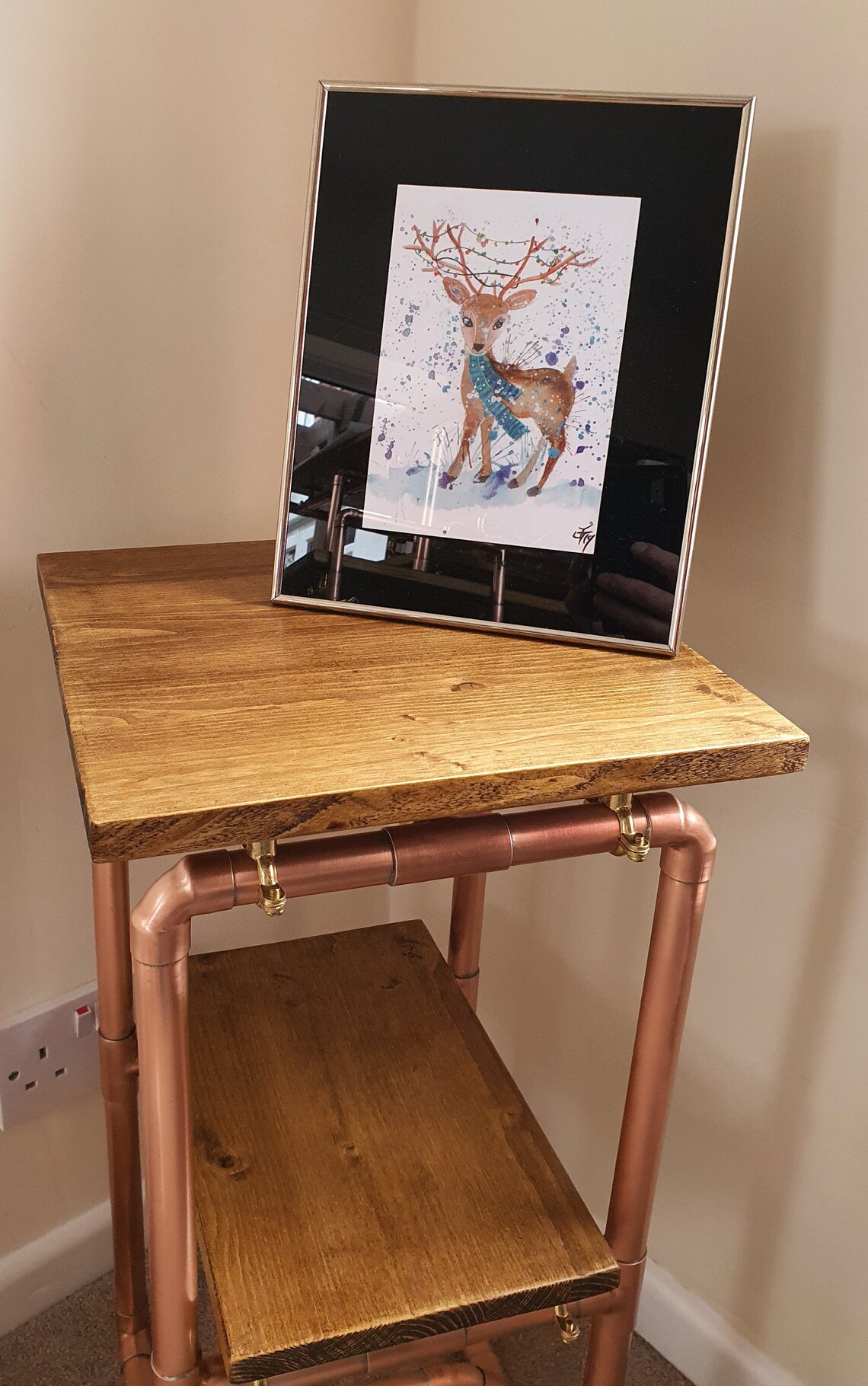 Copper pipe side table Etsy
