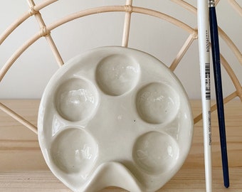 Ceramic Round Paint Palette - Etsy
