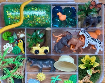Jungle Safari Sensory Kit: Montessori Playdough Kit for Kids