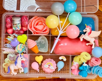 Unicorn Birthday Sensory Kit: Playdough Activity for Kids