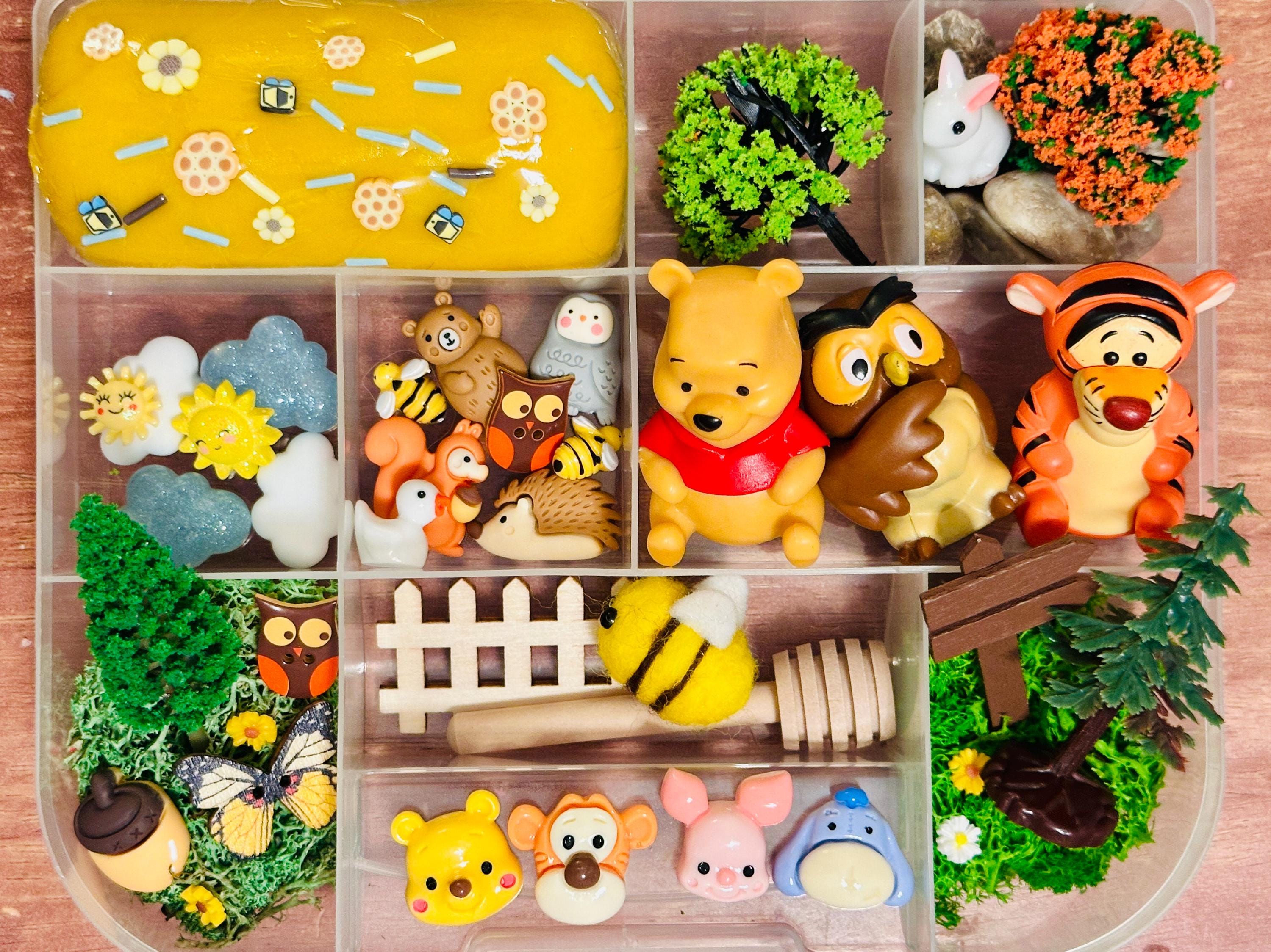 Pooh Inspired Sensory Kit Playdough Sensory Bin Kit for Kids