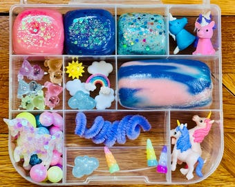Unicorn Sensory Kit: Montessori Playdough Kit for Kids