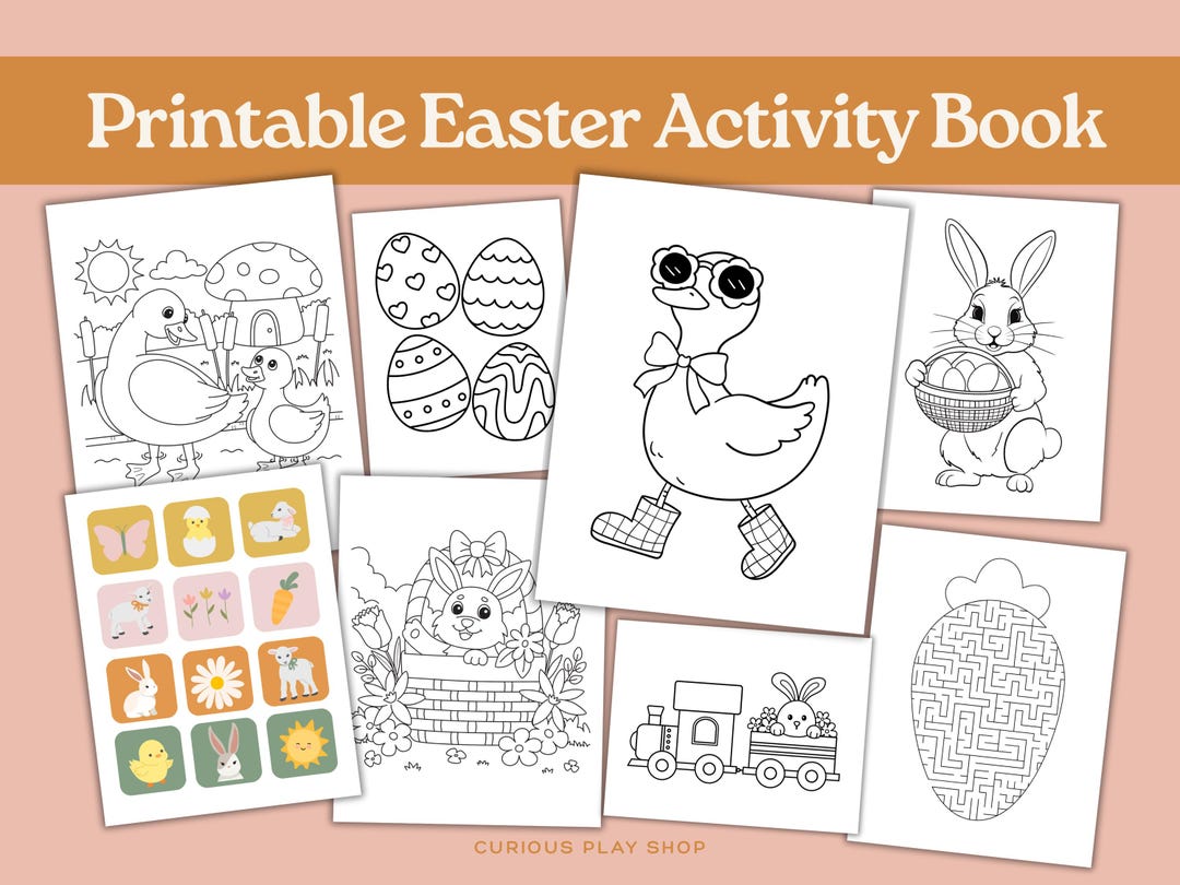 Printable Easter Activity Book for Kids - 60+ Pages | Printable ...