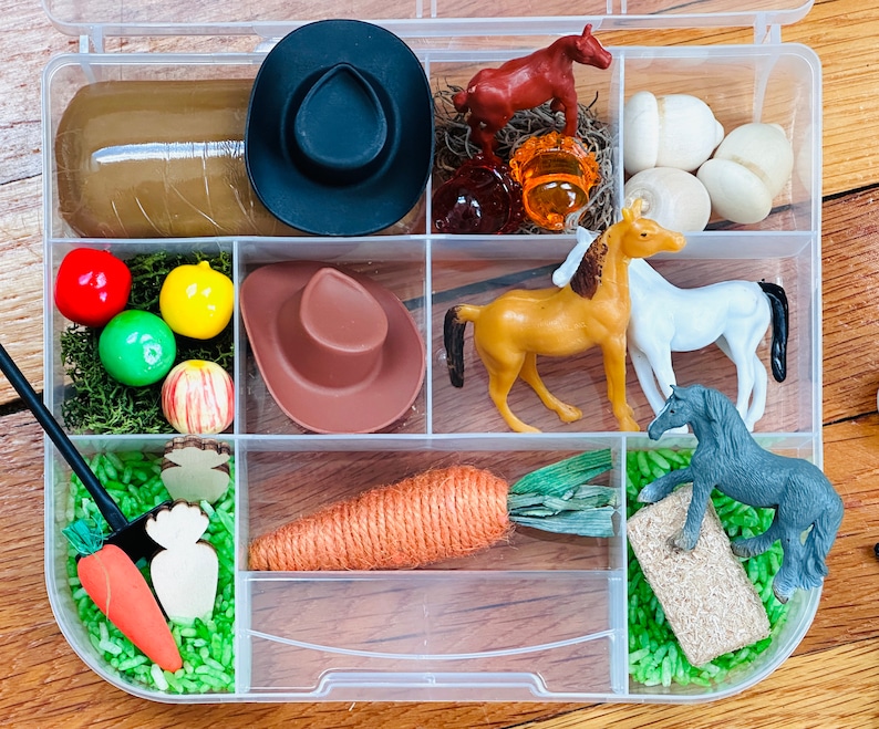Horse Sensory Kit: Ranch Playdough Kit for Kids/toddlers - Etsy