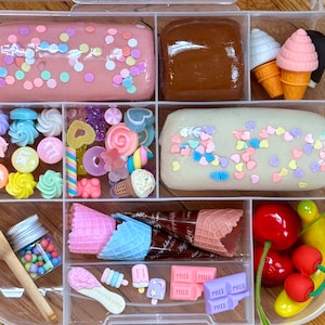 Ice Cream Sensory Kit | Gift for Kids, Playdoh Sensory Bin Kit, Homemade Playdough Sensory Kit, Birthday Gift for Toddlers, Kid&#39;s Busy Box