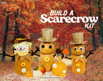 Scarecrow Playdough Jars: Fall/Autumn Activity for Kids