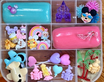 Vacation Sensory Kit: Playdough Theme Park Activity Kit for Kids