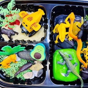 Jungle Sensory Kit: Wild Animals Homemade Playdough Kit for Kids/Toddlers